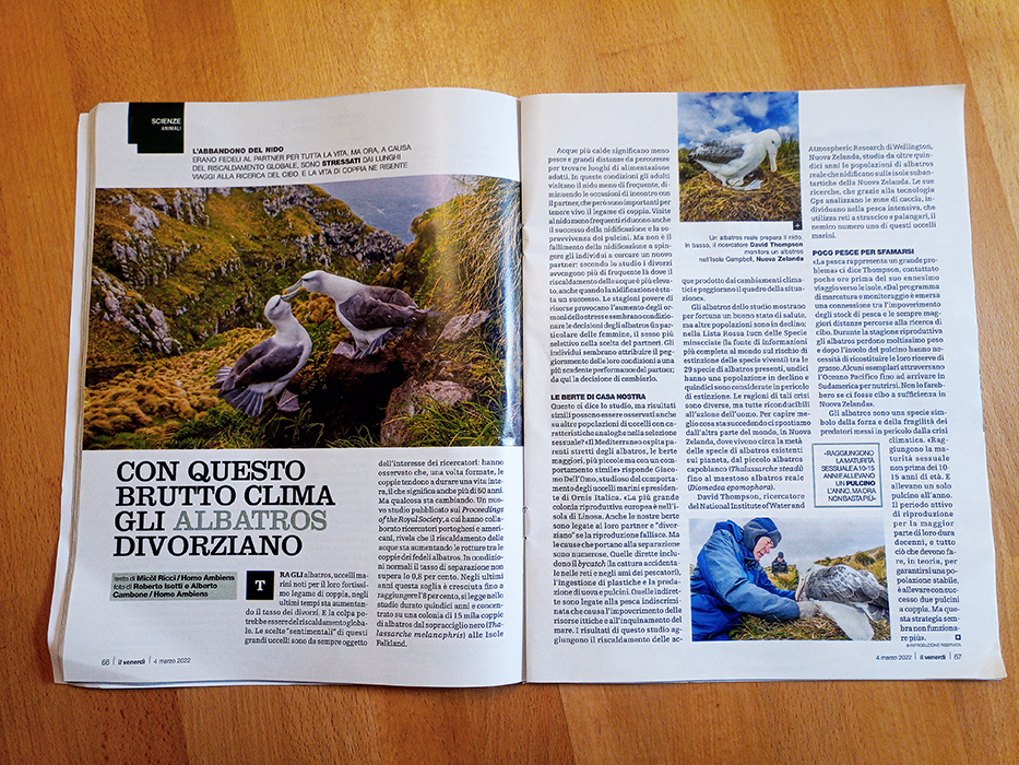 Sul Venerdì di La Repubblica le immagini delle conseguenze della crisi climatica sugli albatros.
